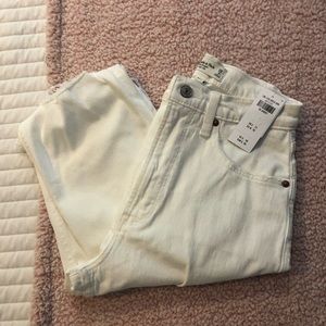 Abercrombie white curve love jeans